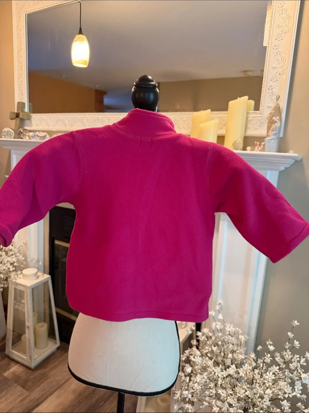 GAP Kids Half-Zip Fleece Pullover in Hot Pink